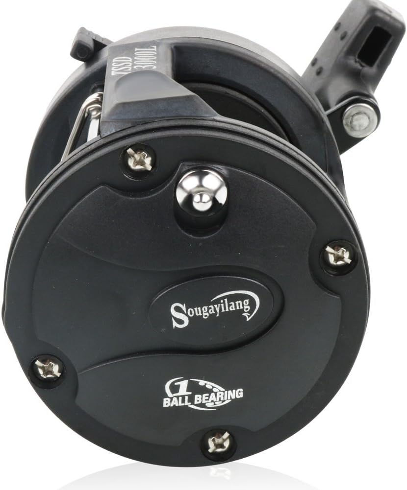 Sougayilang Round Baitcasting Fishing Reel For Catfish, Salmon/Steelhead, Striper Bass, Pike,Inshore Surf Fishing Reels, Conventional Reel