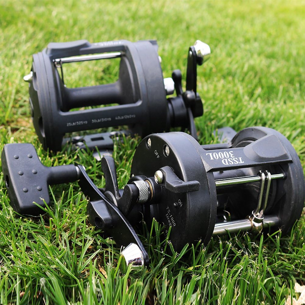 Sougayilang Round Baitcasting Fishing Reel For Catfish, Salmon/Steelhead, Striper Bass, Pike,Inshore Surf Fishing Reels, Conventional Reel