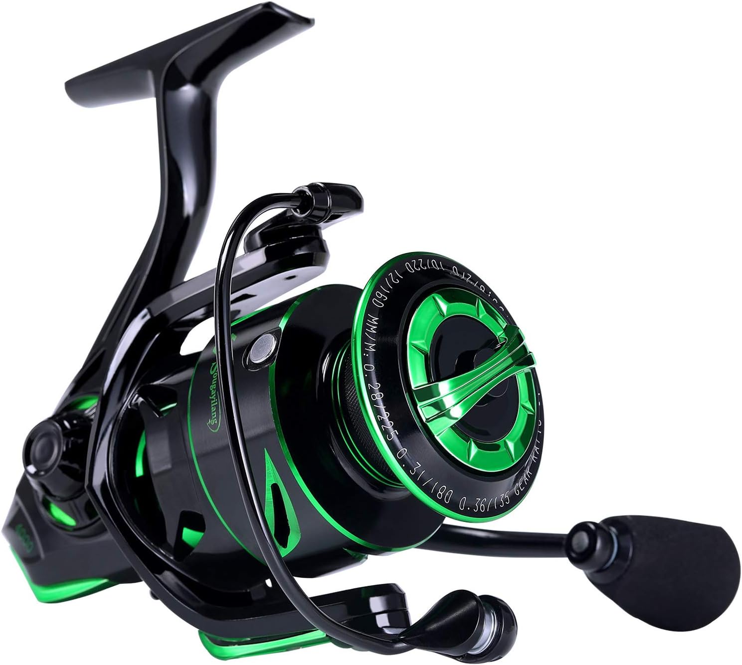 Sougayilang Spinning Fishing Reel Light Weight 6.2:1 High-Speed Gear Ratio With 12+1 Stainless Bb And Cnc Aluminum Spool For Freshwater And Saltwater Fishing