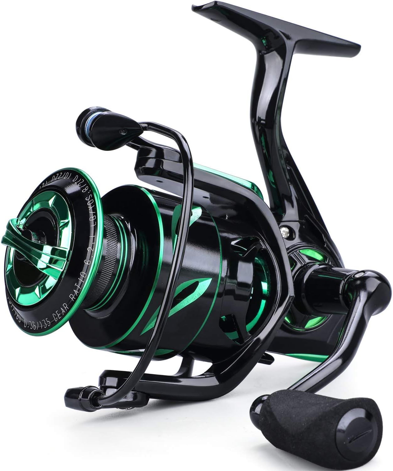 Sougayilang Spinning Fishing Reel Light Weight 6.2:1 High-Speed Gear Ratio With 12+1 Stainless Bb And Cnc Aluminum Spool For Freshwater And Saltwater Fishing