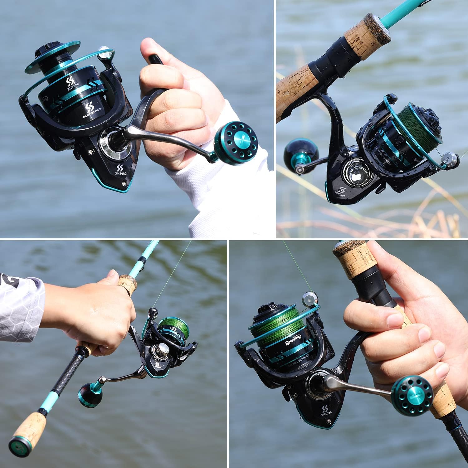 Sougayilang Spinning Reels Light Weight Ultra Smooth Powerful Fishing Reels Red  Blue  Golden