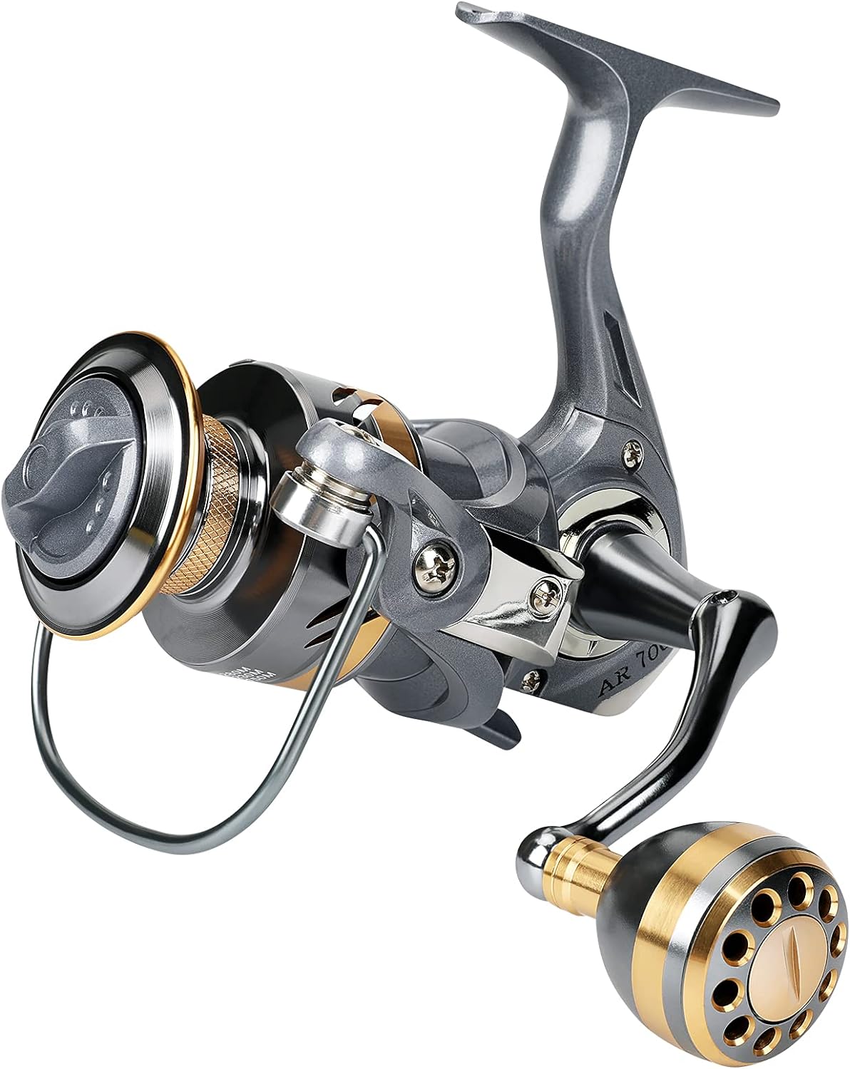 Spinning Reel, Lightweight Inshore Surf Fishing Reel, Heavy Duty Smooth Catfish Spinning Fishing Reel For Saltwater Freshwater Fishing Smooth Fishing Spinning Reel