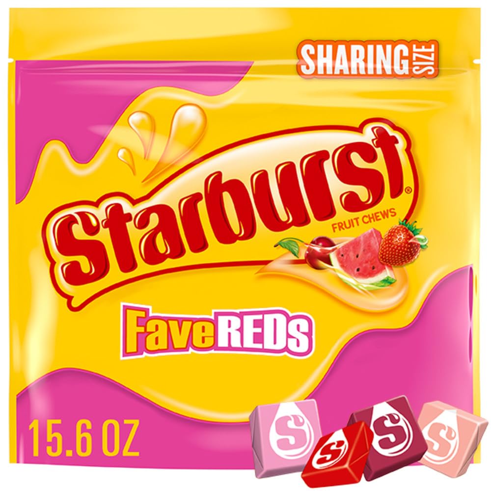 Starburst Favereds Valentines Day Fruit Chews Chewy Candy, Sharing Size, 15.6 Oz Bag
