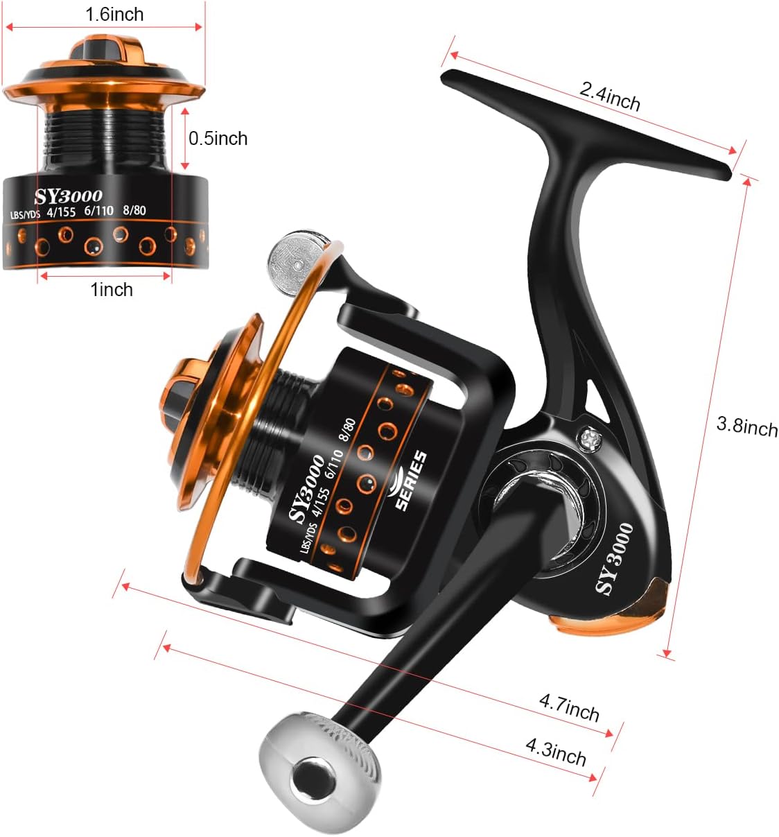 Summer And Centron Spinning Reels, 12 +1 Bb Light Weight  Ultra Smooth Reel For Ice/Summer 3000/1000 Fishing Reel By Qingler