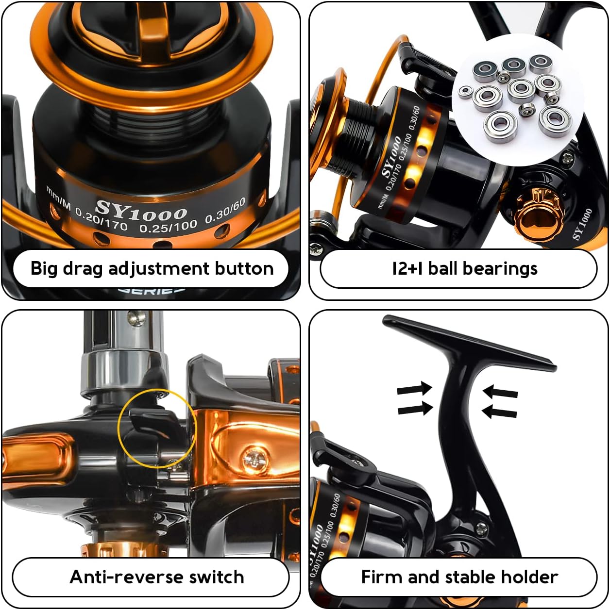 Summer And Centron Spinning Reels, 12 +1 Bb Light Weight  Ultra Smooth Reel For Ice/Summer 3000/1000 Fishing Reel By Qingler