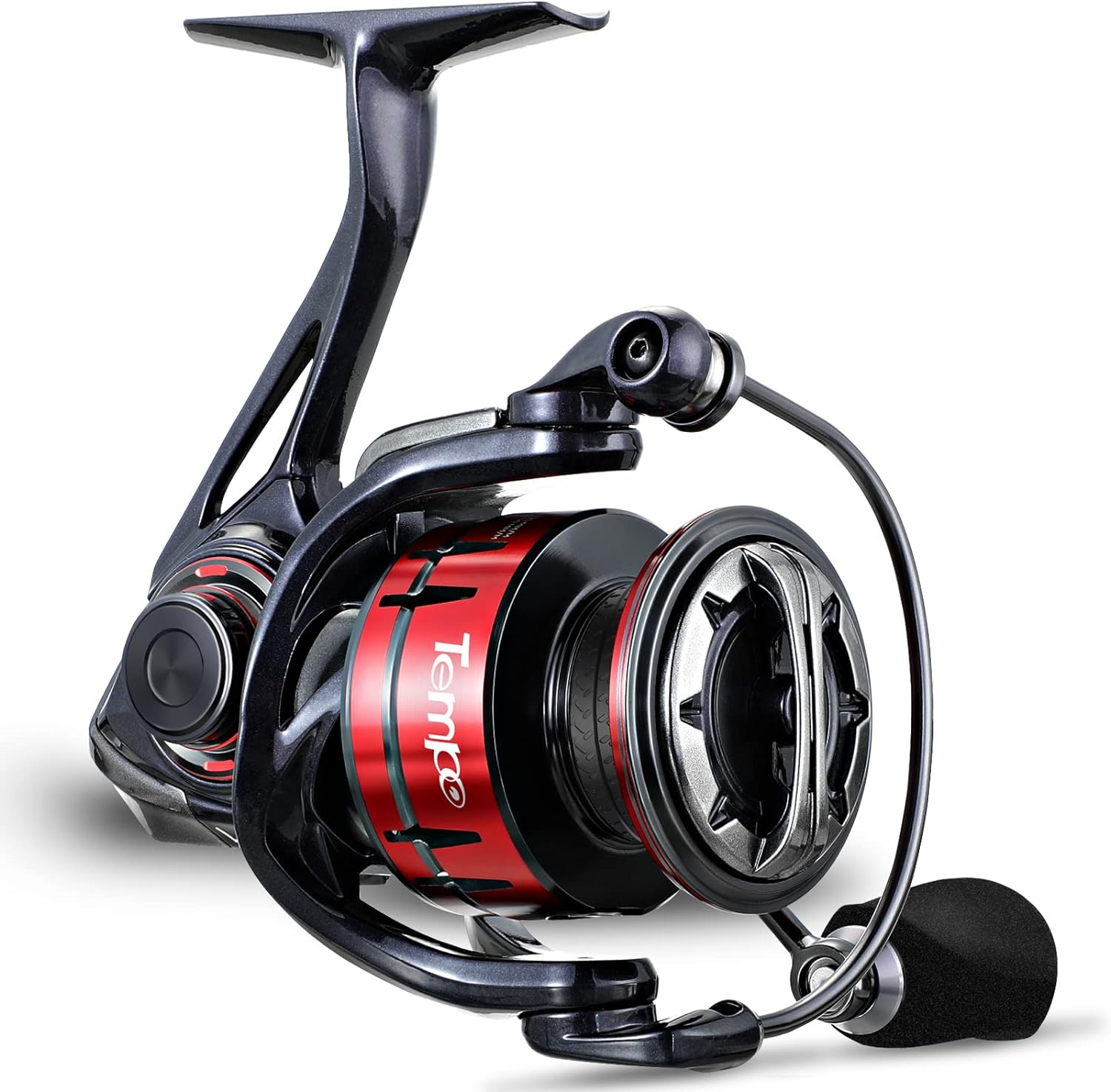 Tempo Expert Spinning Reels, Ultralight Magnesium Body Fishing Reel With Super Smooth 10+1 Bb, 41Lbs Carbon Fiber Drag Max, Aluminum Handle, 6.2:1 Gear Ratio For Freshwater Catfish Bass, Red