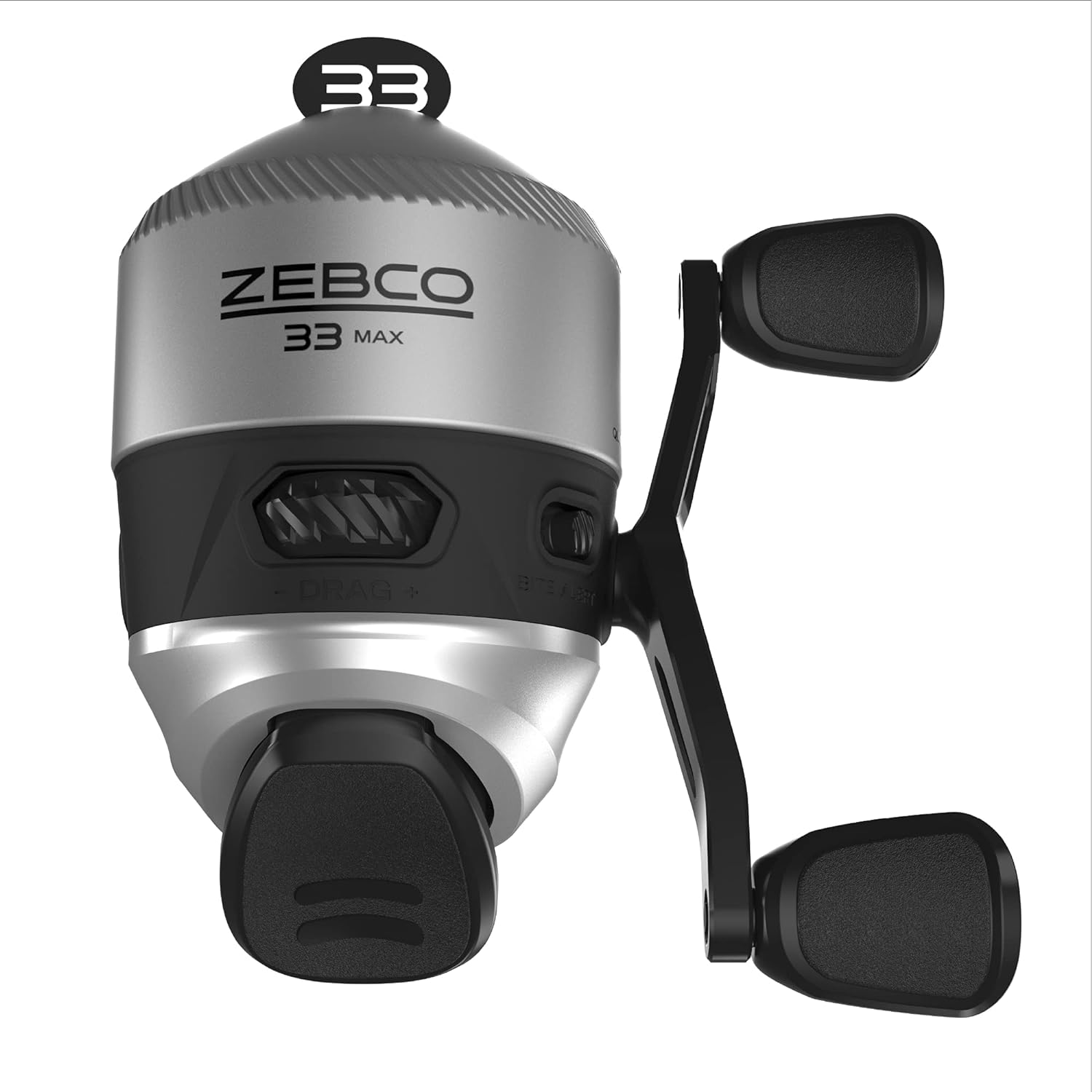 Zebco 33 Spincast Fishing Reel, Quickset Anti-Reverse With Bite Alert, Smooth Dial-Adjustable Drag, Powerful All-Metal Gears With A Lightweight Graphite Frame