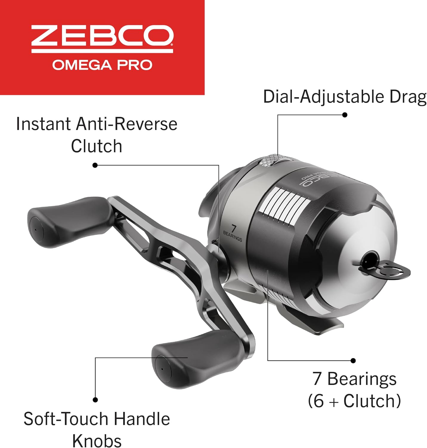 Zebco Omega Pro Spincast Fishing Reel, Size 30 Reel